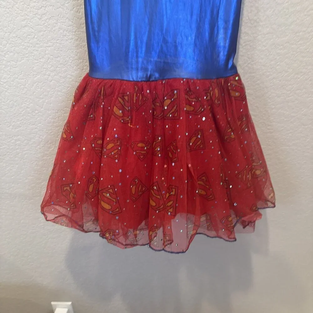 Rubie's DC Comics Large 10/12 Years Supergirl Tutu Dress Red Blue Sparkle